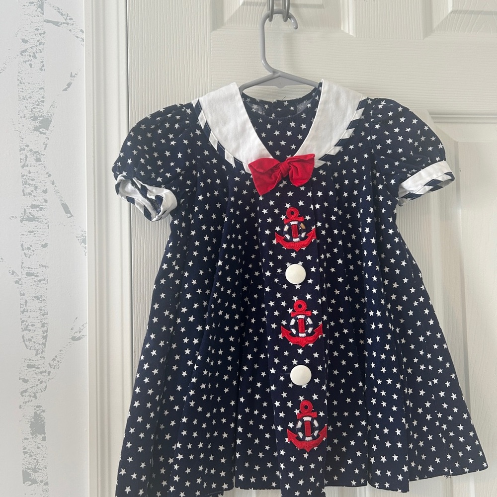 Vintage Nautical Patriotic dress 4T